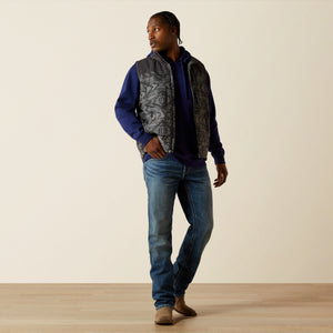 Ariat Men's Pioneer Stretchshell Vest, Charcoal/Grey Southwest