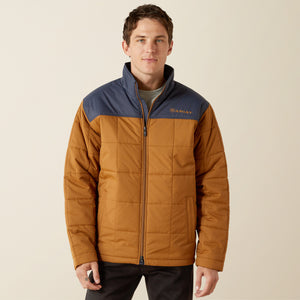 Ariat Men's Crius Insulated Jacket, Blue Nights/Almond Khaki