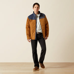 Ariat Men's Crius Insulated Jacket, Blue Nights/Almond Khaki