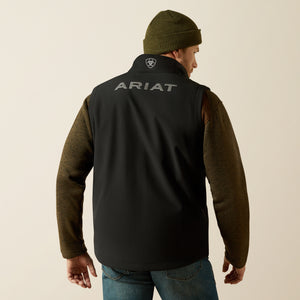 Ariat Men's Logo Softshell Vest, Black