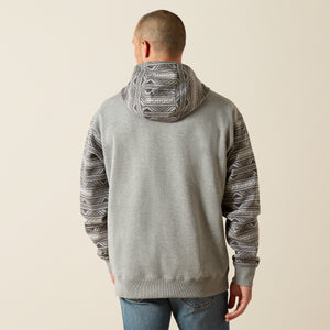Ariat Men's Southwestern Color Block Hoodie, Grey Geo Serape