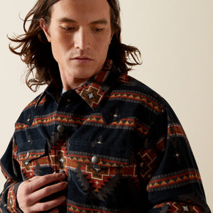 Ariat Men's Hensley Corduroy Retro Shirt Jacket, Dark Grey