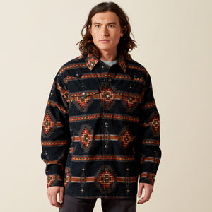 Ariat Men's Hensley Corduroy Retro Shirt Jacket, Dark Grey