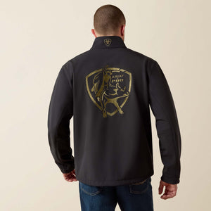 Ariat Men's Logo Softshell PBR Jacket, Black