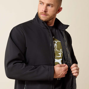Ariat Men's Logo Softshell PBR Jacket, Black