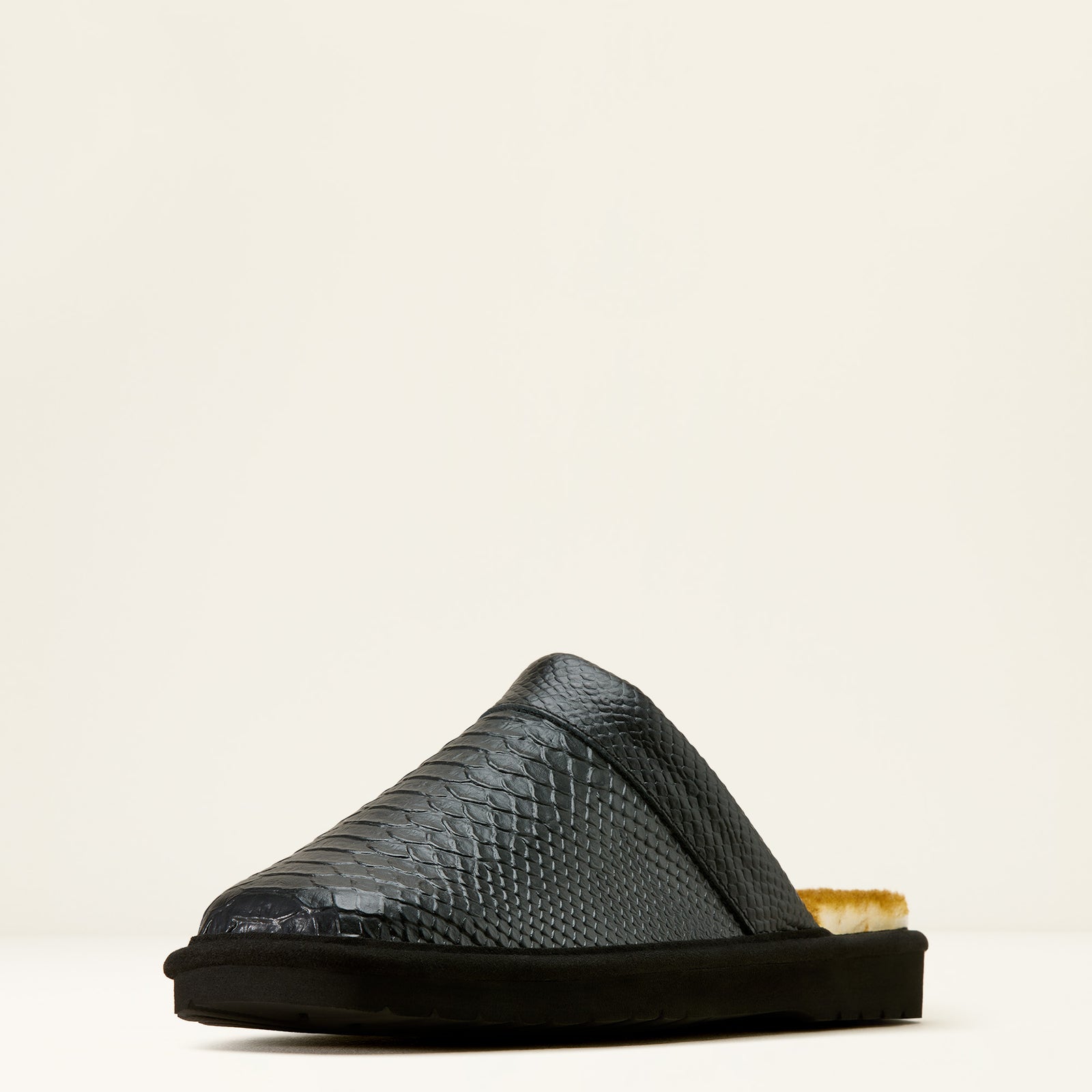 Ariat Men's Silversmith Square Toe Exotic Slipper, Black