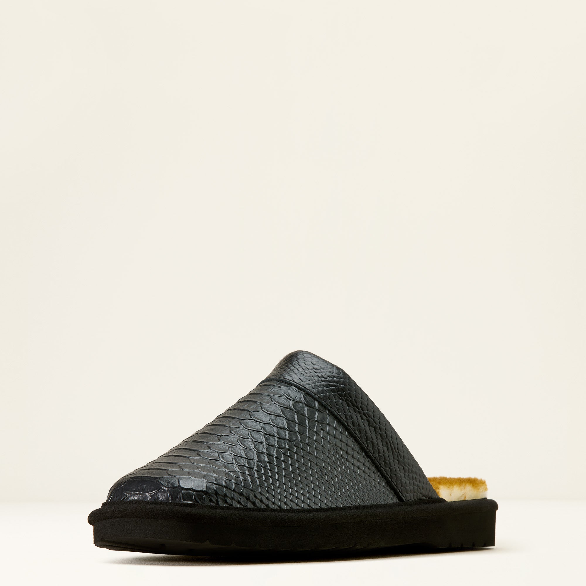 Ariat Men's Silversmith Square Toe Exotic Slipper, Black