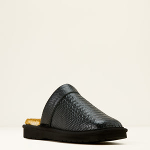 Ariat Men's Silversmith Square Toe Exotic Slipper, Black