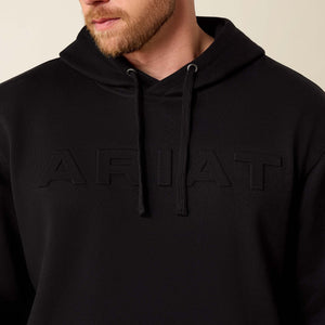Ariat Men's Ariat Embossed Logo Hoodie, Black