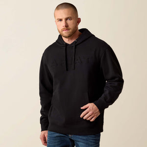 Ariat Men's Ariat Embossed Logo Hoodie, Black