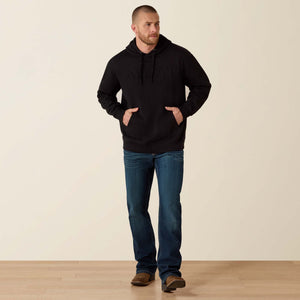 Ariat Men's Ariat Embossed Logo Hoodie, Black