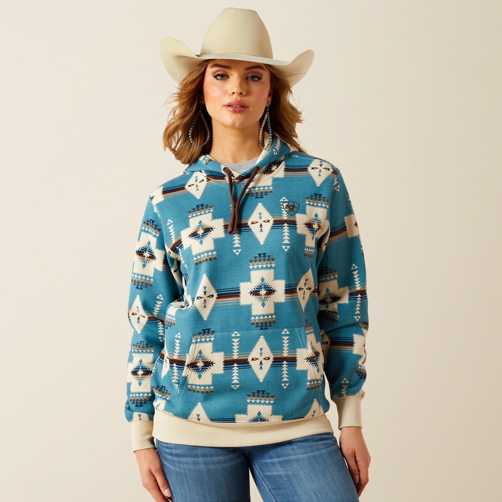 Ariat Women's Ariat Logo 2.0 Printed Hoodie, Agave Southwest Print