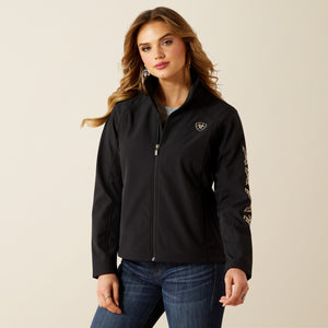 Ariat Women's Ariat Logo Softshell Jacket, Black/Southwest Minimal Print