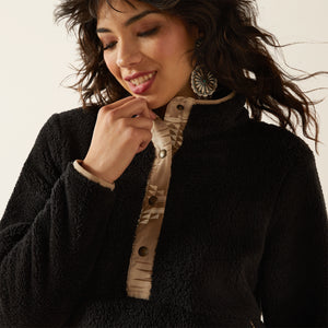 Ariat Women's Berber Snap Front Sweatshirt, Black