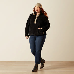 Ariat Women's Berber Snap Front Sweatshirt, Black