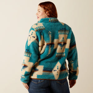 Ariat Women's Berber Snap Front Sweatshirt, Agave Southwest Print