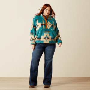 Ariat Women's Berber Snap Front Sweatshirt, Agave Southwest Print