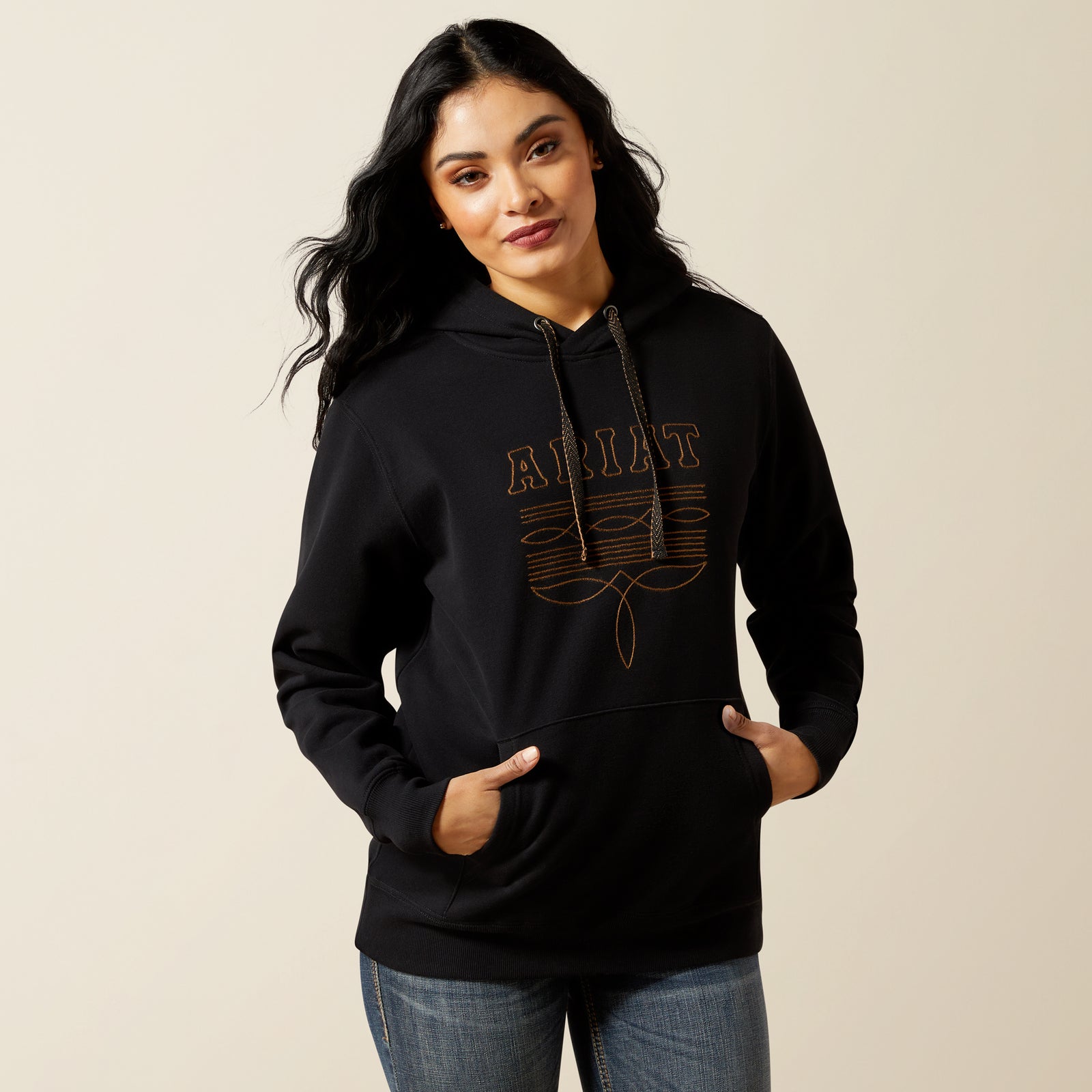 Ariat Women's Booted Logo Hoodie, Black