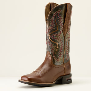 Ariat Women's Captivate Wide Square Toe Western Boot, Dark Tan