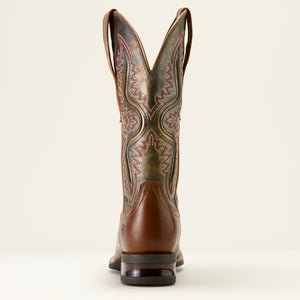Ariat Women's Captivate Wide Square Toe Western Boot, Dark Tan