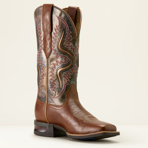 Ariat Women's Captivate Wide Square Toe Western Boot, Dark Tan