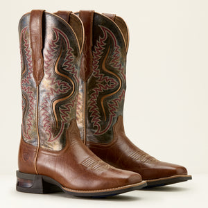 Ariat Women's Captivate Wide Square Toe Western Boot, Dark Tan