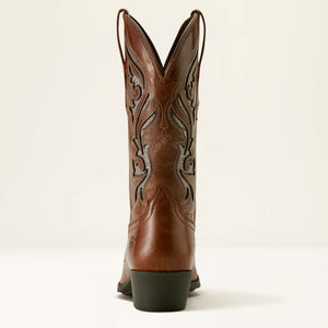 Ariat Women's Heritage Bliss X Toe Western Boot, Dark Tan