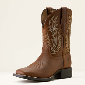 Ariat Women's Round Up Filly Wide Square Toe Western Boot, Sorrel Crunch