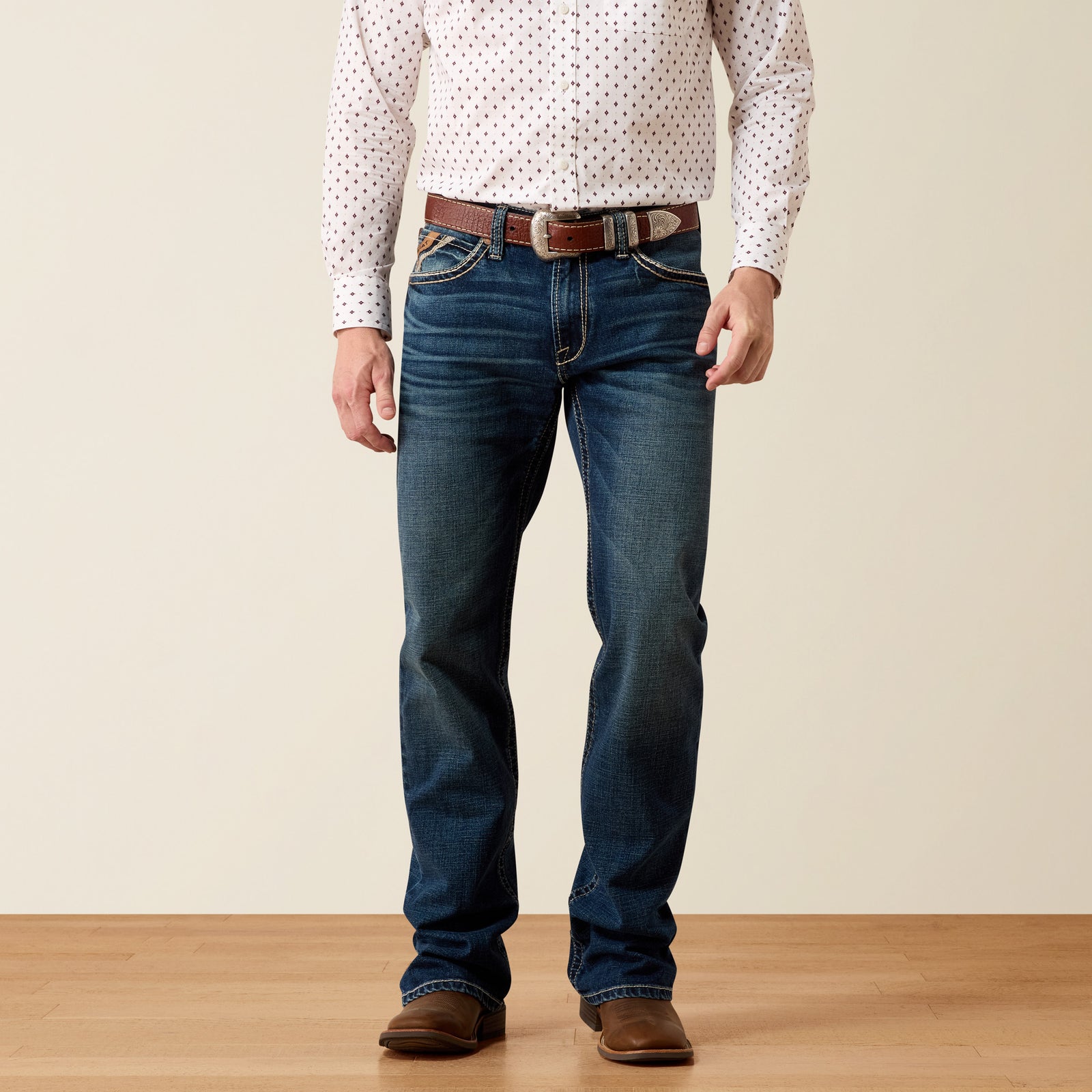 Ariat Men's M4 Relaxed Crawford Boot Cut Jeans, Silverton