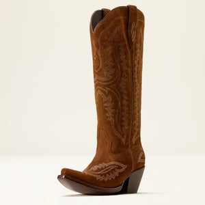 Ariat Women's Casanova X Toe Western Boot, Oiled Tan Suede