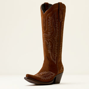 Ariat Women's Casanova X Toe Western Boot, Oiled Tan Suede