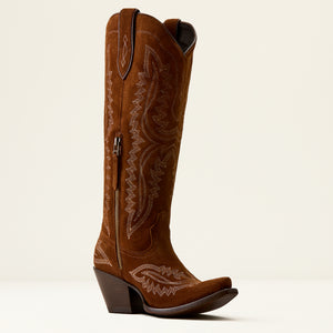 Ariat Women's Casanova X Toe Western Boot, Oiled Tan Suede