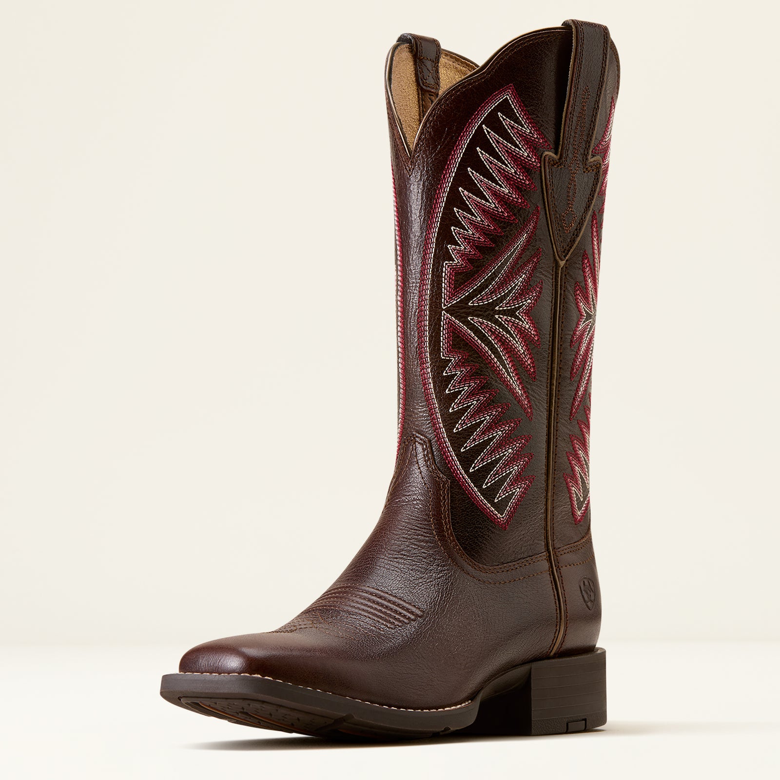 Ariat Women's Round Up Ruidoso Wide Square Toe Western Boot, Arizona Brown