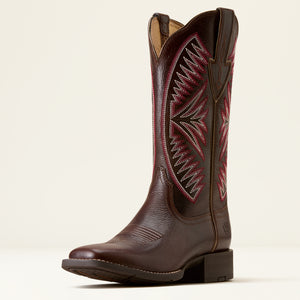 Ariat Women's Round Up Ruidoso Wide Square Toe Western Boot, Arizona Brown
