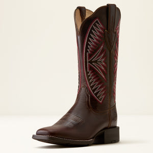 Ariat Women's Round Up Ruidoso Wide Square Toe Western Boot, Arizona Brown