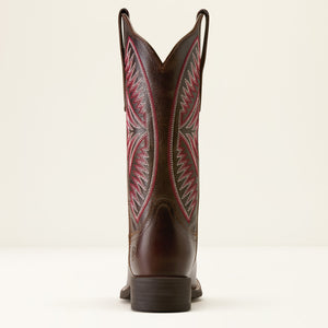 Ariat Women's Round Up Ruidoso Wide Square Toe Western Boot, Arizona Brown