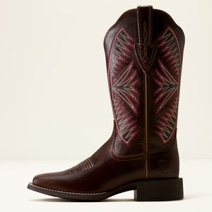 Ariat Women's Round Up Ruidoso Wide Square Toe Western Boot, Arizona Brown