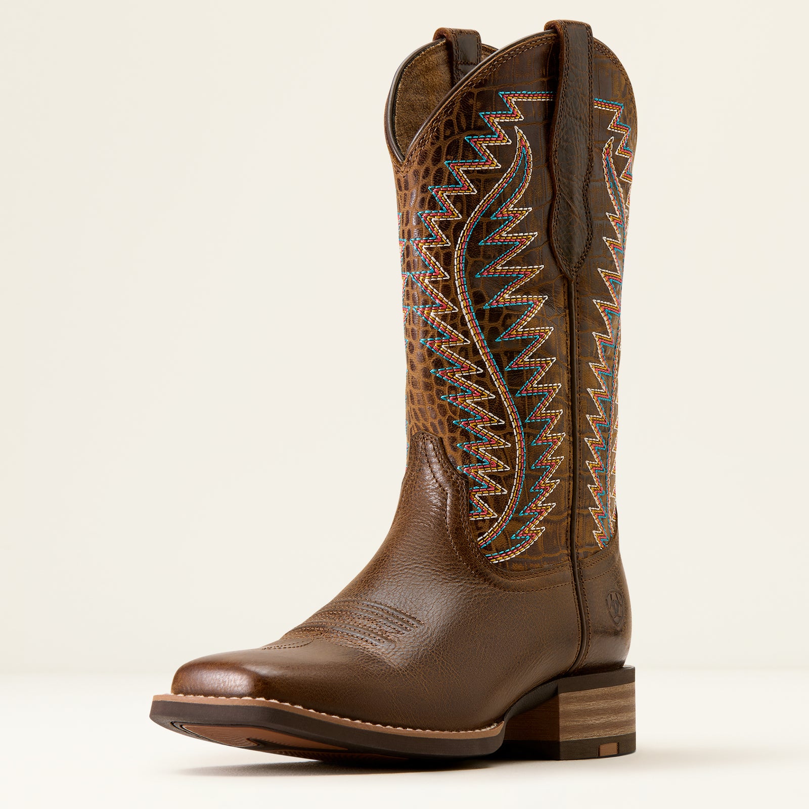 Ariat Women's Monte Vista Wide Square Toe Western Boot, Wicker