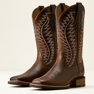 Ariat Women's Monte Vista Wide Square Toe Western Boot, Wicker
