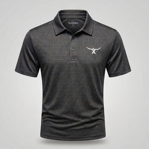 Texhorn Men's 4-Way Stretch Performance Polo, Black
