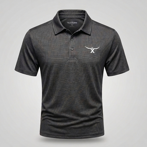 Texhorn Men's 4-Way Stretch Performance Polo, Black - Mora's Jeans
