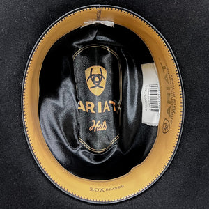 Ariat Men's 20X Fur Hat 4 1/4" Brim, Black