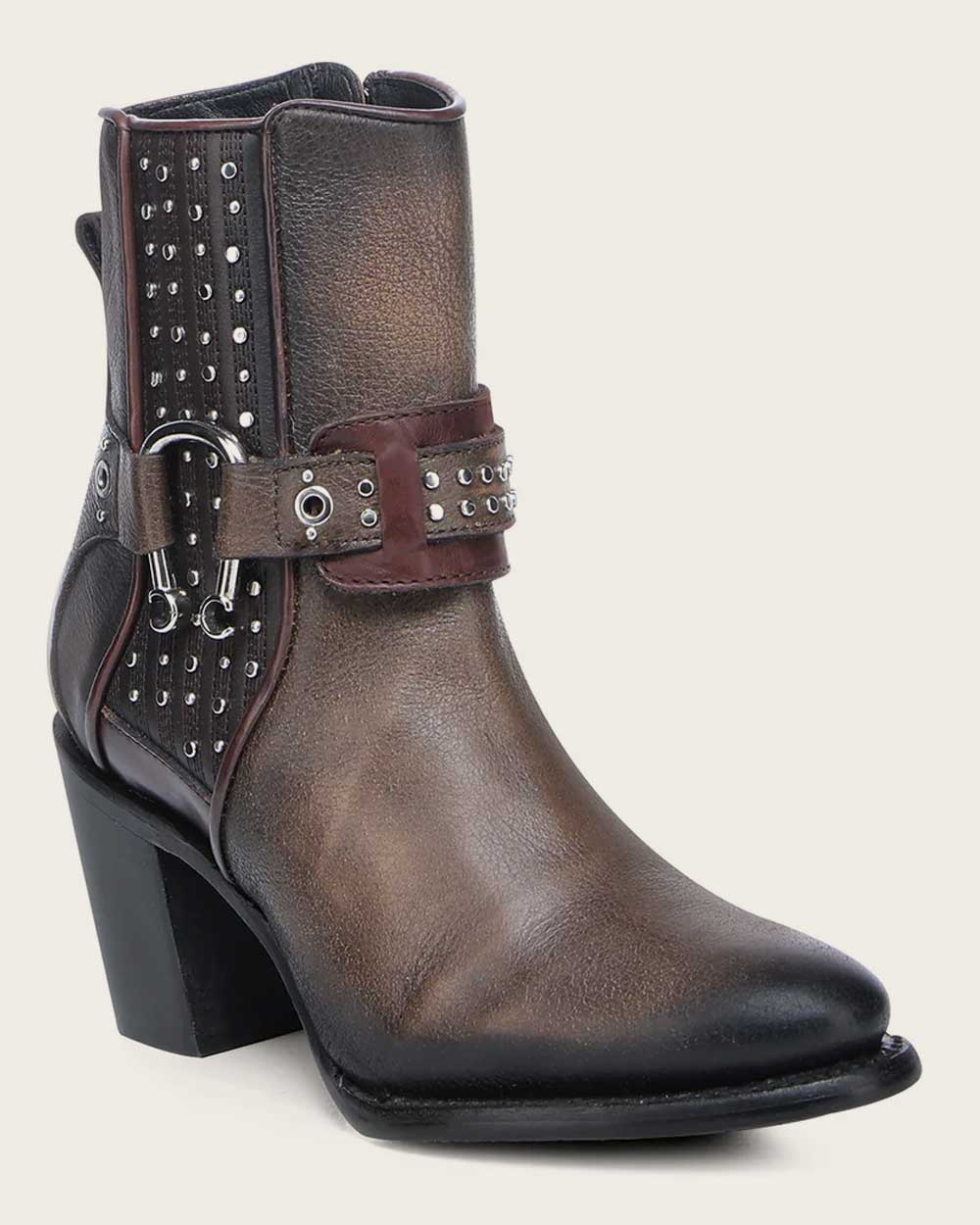 Cuadra Women's Bovine Leather Western Bootie, Honey Brown