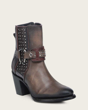 Cuadra Women's Bovine Leather Western Bootie, Honey Brown