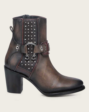 Cuadra Women's Bovine Leather Western Bootie, Honey Brown