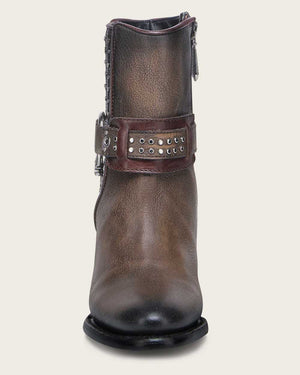 Cuadra Women's Bovine Leather Western Bootie, Honey Brown