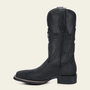 Cuadra Men's Stingray Square Toe Boot, Black