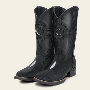 Cuadra Men's Stingray Square Toe Boot, Black