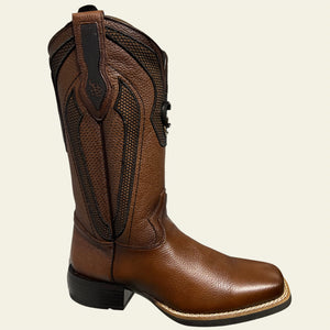 Cuadra Men's Deer Leather Square Toe Boot, Honey