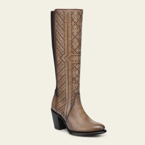 Cuadra Women's Bovine Tall Round Toe Boot, Almond